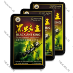 Black Ant King Power Tablet tin packaging set on white background