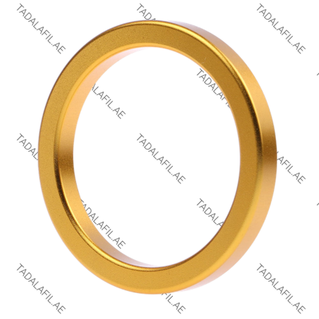 Metal Cock Ring gold ring accessory on white background