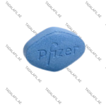 Viagra 100mg blue sildenafil tablet on white background