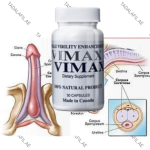 Vimax 30 Capsules Original bottle with anatomical illustration on white background