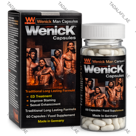 Wenick Man Capsules bottle and packaging box on white background