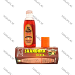 Sandha Oil massage oil bottle and packaging on white background